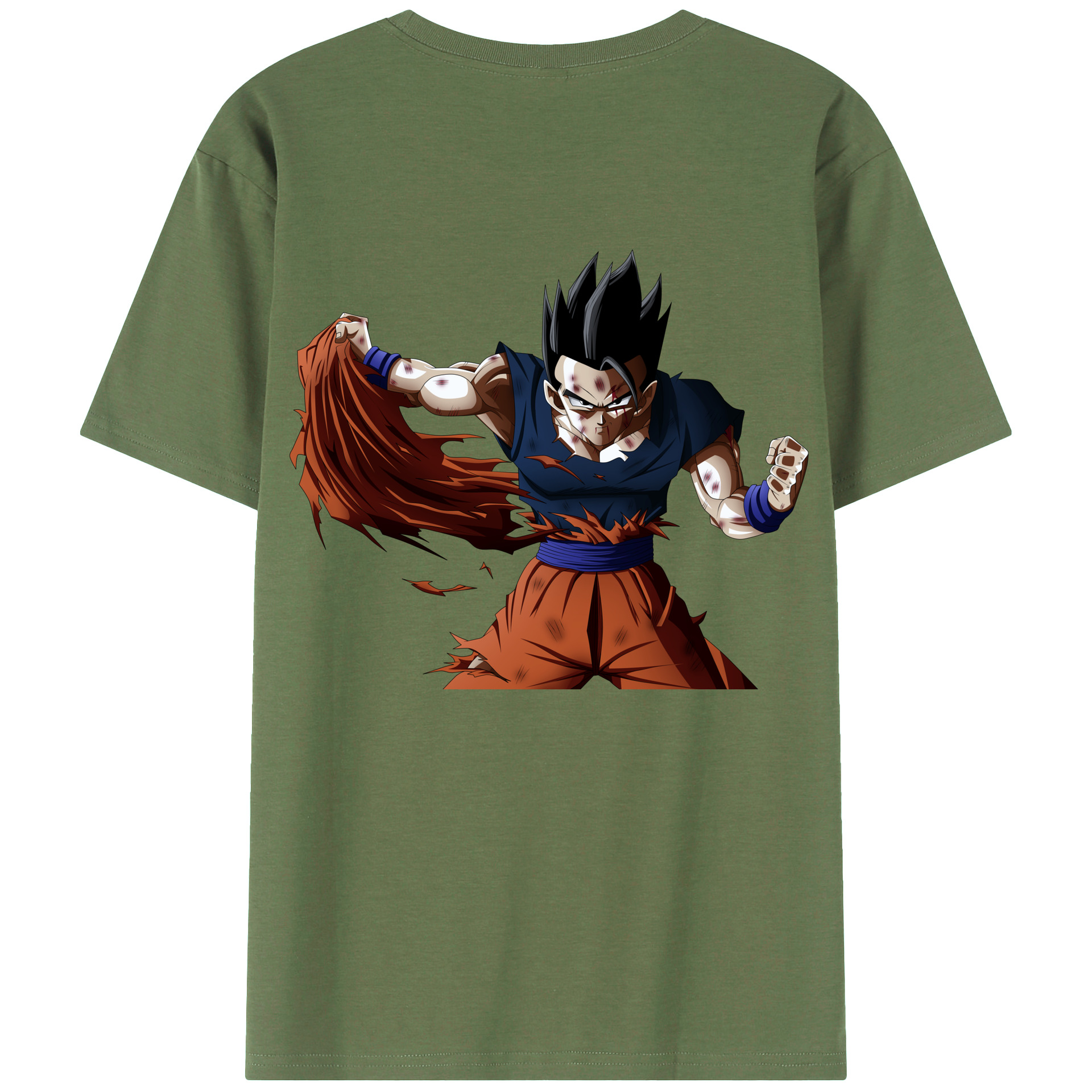 （画像用） ドラゴンボール ベジータ四世（Bejīta Yonsei）DRAGON BALL Vegeta IV 綿100％ メンズ半袖Tシャツ（バックプリント） 通気性